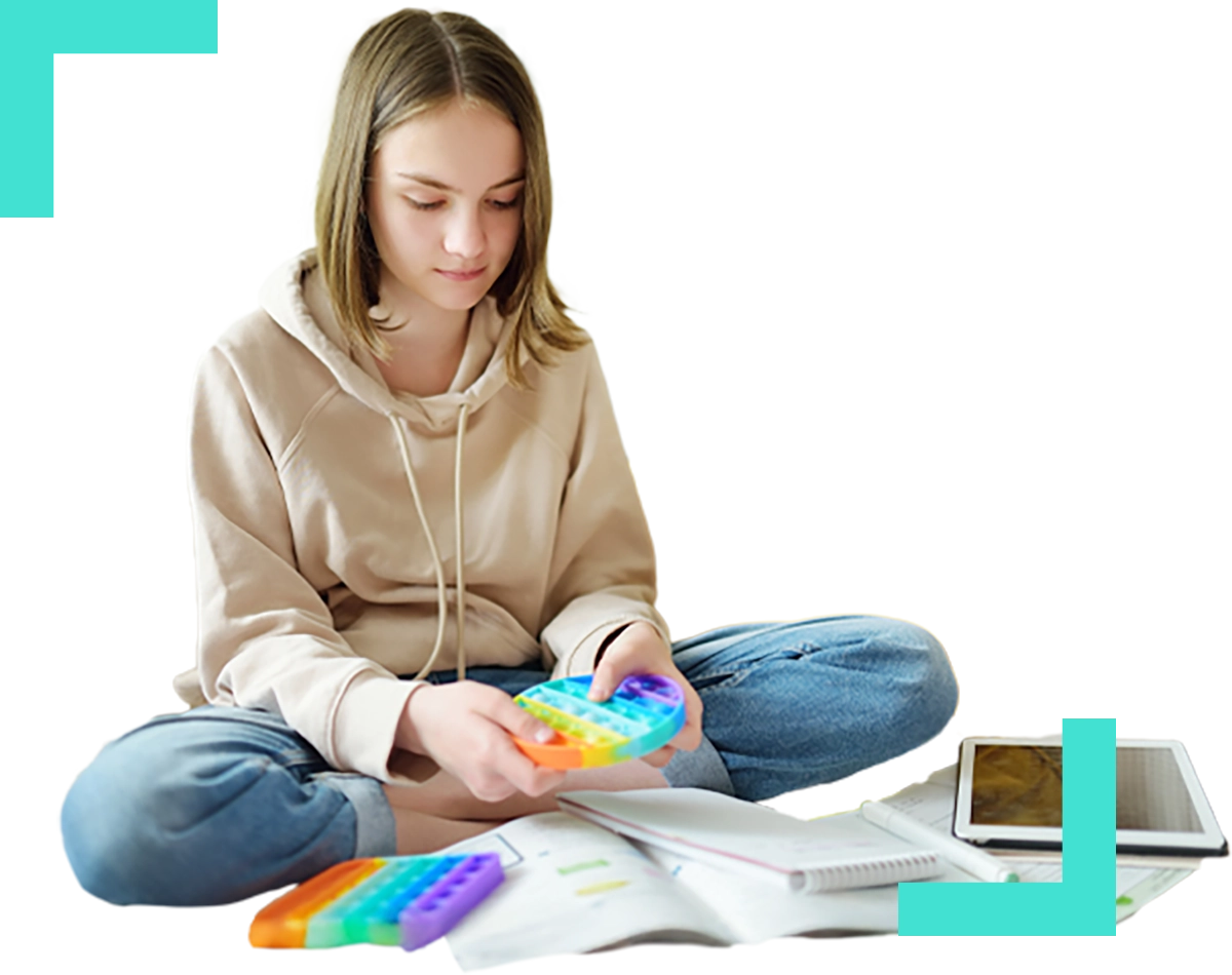 Teen ABA Therapy Teacher and child at home